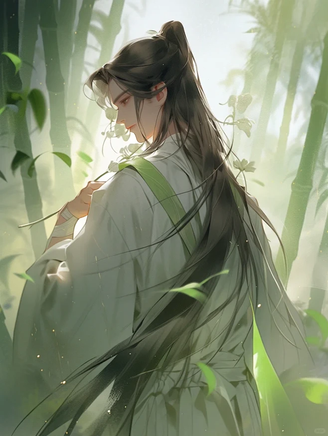 竹林白衣公子