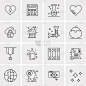 set 16 universal icons business