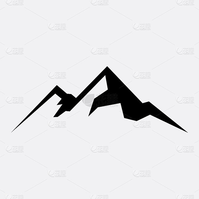 山标志符号，山矢量符号素材-花瓣网