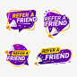 Refer a friend banner label badge set referral program