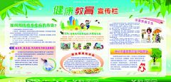 健康教育宣传栏  - 源文件下载【酷图网】健康教育,创卫版面,合理饮食,老鼠的传播,版面背景,卡通医生,
