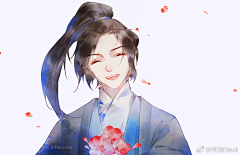 仟茜匀韵采集到二哈和他的白猫师尊(皓衣行)同人插画 漫画