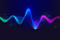 Colorful equalizer wave background Free Vector
