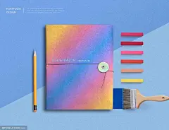源文件-高端画册封面展示模拟样机海报