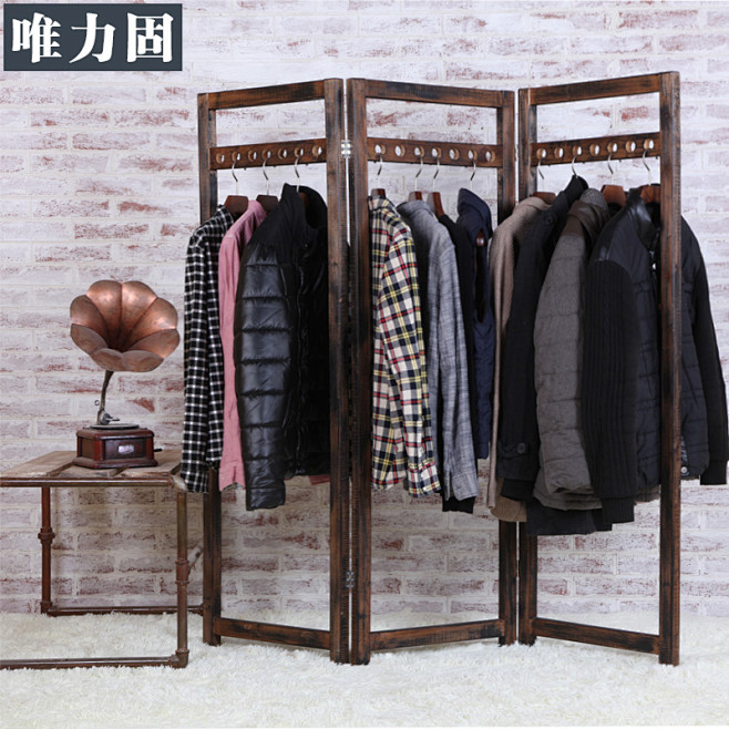 【唯力固旗舰店】唯力固服装店衣架展示架落...