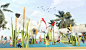 Visualisation of ibis bird playground