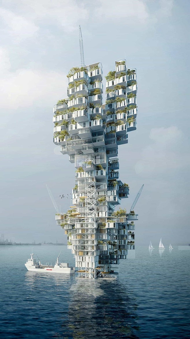 未来的建筑概念，从浮动城市到污染过滤摩天...