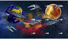 不明飞行物 行星 未来 星星 星空 夜空