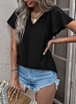 Dokotoo Womens Boho Floral V-Neck Short Sleeve Summer Chiffon Blouse XXL Brown at Amazon Women’s Clothing store