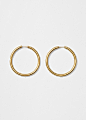 Circular Earrings in Brass - Céline