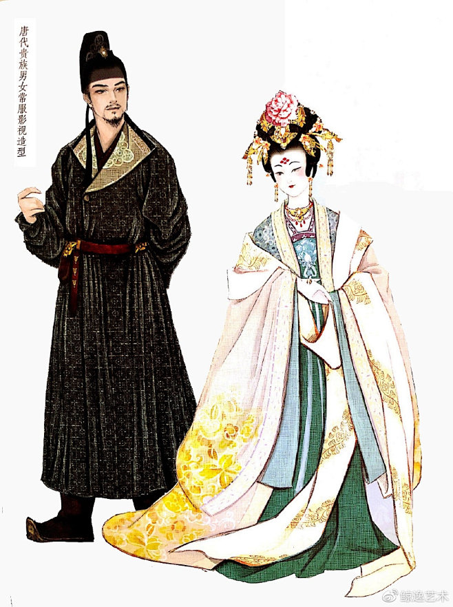 唐代命妇（女性官员）服饰-花瓣网