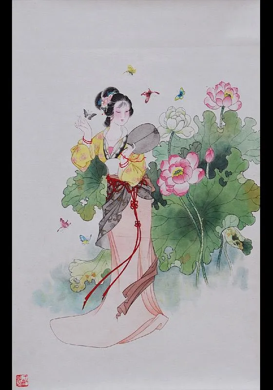 【红楼梦十二金钗】——工笔! _宝钗-花瓣网