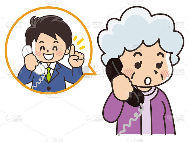 一位资深女士在和推销员交谈