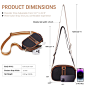 Amazon.com: BOSTANTEN Small Crossbody Purse for Women Triple Zip Cell Phone Leather Shoulder Handbag with Wide Guitar Strap Brown : Clothing, Shoes & Jewelry