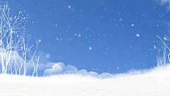 夜晚唯美雪景冬天下雪雪花风景背景大寒GIF动态图