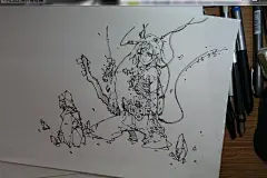 近期涂鸦草稿儿~（多图）-仔猫一丁_涂鸦,人物,古风,线稿,手绘_涂鸦王国插画