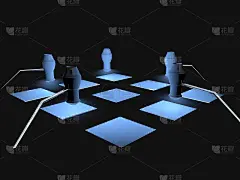 评论概念上的白色，3d