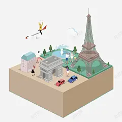 欧洲旅游立体插画 免抠png 设计图片 免费下载 页面网页 平面电商 创意素材