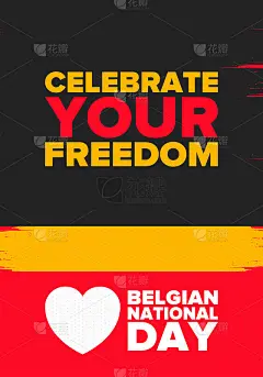 比利时国庆节。比利时独立日。比利时一年一度的节日，于7月21日庆祝。爱国的设计。海报，贺卡，横幅和背