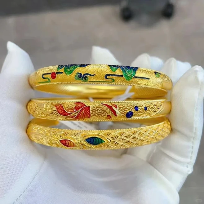 古法金｜古法珐琅彩手镯上新-花瓣网