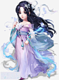 卡通丝带美女装饰高清素材 丝带 卡通 美女 装饰 元素 免抠png 设计图片 免费下载
