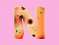 Typographic Illustrations by Katrina Navasca | Inspiration Grid : Virgina-based designer and illustrator Katrina Navasca created this food-inspired alphabet as her contribution for the 36 Days of Type project.