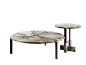 Download the catalogue and request prices of Joaquim By tacchini, round marble coffee table design Giorgio Bonaguro