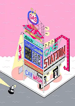 日本建筑插画KZ_JisuChoi_15daycalendar