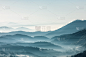山,早上