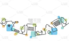 城镇景观线条绘制