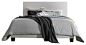 Acme Lien Queen Bed, White Pu contemporary-platform-beds