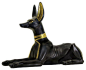 11 Inch Large Egyptian Anubis Statue Hand Painted in Black and Gold contemporary-decorative-objects-and-figurines