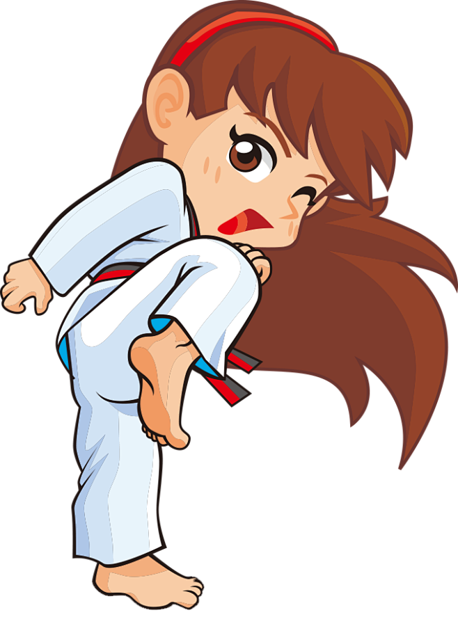 跆拳道少女动漫图片