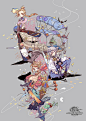 ffxiv-病毒EVE_FF14,最终幻想14,FFXIV,同人,插画_涂鸦王国插画