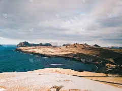 韦斯特曼群岛维斯特曼内加尔火山的阳光视图