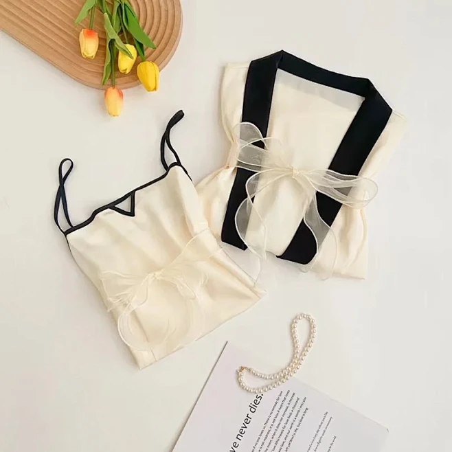 睡衣家居服静物拍摄服装平铺场景摄影 - ...