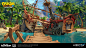 Crash Bandicoot 4 - Booty Calls, Airborn Studios : Helloooooo, ArtStationeers! We're delighted to show some of our work on Salty Wharf since yours truly got to helm both, environment concept as well as environment 3D work*, on this one! :3 Been a blast! 
