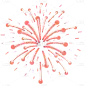节日通用彩色烟花贴纸