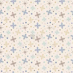 雪花图案无缝设计。向量