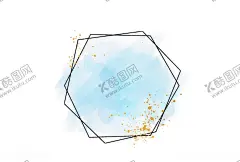 水粉 【酷图网】水粉,边框,烫金,泼墨,框架