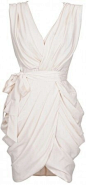 'Monroe' white chiffon wrap dress $134 http://www.celebboutique.com/monroe-white-chiffon-wrap-dress-us.html (only comes in sizes 8-10)