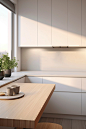 Kitchen with small space and modern design