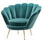 Eichholtz+Trapezium+Chair+-+Art+Deco+shell+chair+with+deep+turquoise+velvet+finish+and+brass+legs. Add+a+touch+of+vintage+nostalgia+to+your+home+interior+space+with+the+Eichholtz+Trapezium+Chair. Inspired+by+retro+cinema+seats+of+the+Art+Deco+era,+this+19