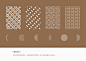 This may contain: an image of different patterns and shapes on a brown background with the words i love you written in chinese