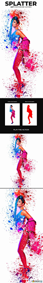 Splatter Art Photoshop Action 22499409