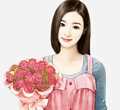清纯可人现代手绘美女高清素材 可人 清纯 现代 美女 免抠png 设计图片 免费下载
