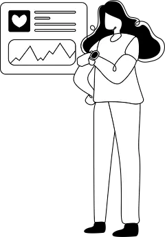 医疗健康插画素材插画插图标 icon 涂鸦 黑白简笔画 插画 漫画 卡通Health Tracking_BW