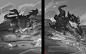 Galeras, Moltenscale Whelp, Rudy Siswanto : This is a project I've done  for Dragoborne

The challenging part of this illustration is all the elements are red, the dragon and main light source ( lava) 
constantly checking the image in black and white help
