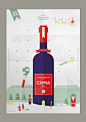 COMA Wine party poster - Merry christmas happy new year on Behance