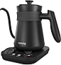 Amazon.com: JOYOUNG electric gooseneck kettle with 0.8L capacity, precise temperature control with 1 ℉ stepping, 1200w high power fast boiling, craft coffee, tea, baby formula, black : 家居厨房用品